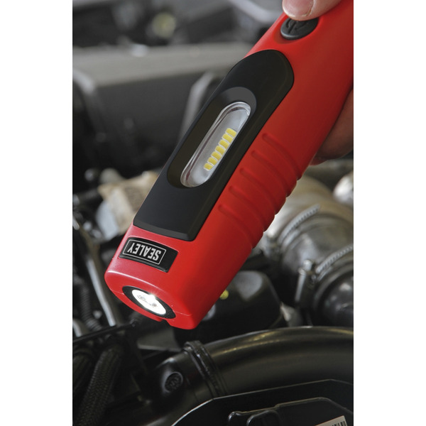 Sealey LED3602R Rechargeable 360� Inspection Light 4W & 3W SMD LED - Red