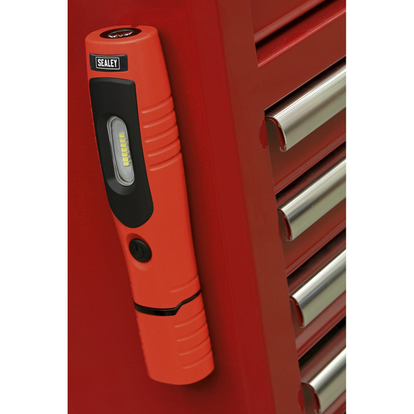 Sealey LED3602R Rechargeable 360� Inspection Light 4W & 3W SMD LED - Red