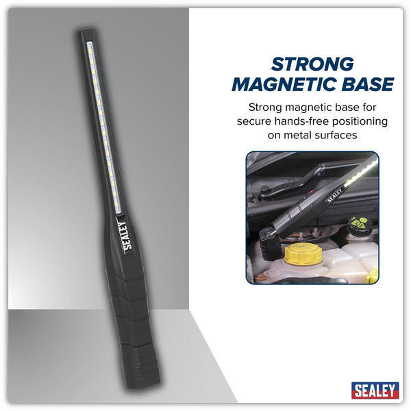 Sealey LED3604 Rechargeable 360� Slim Inspection Light 8W & 1W SMD LED - Black