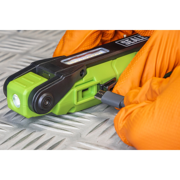 Sealey LED3605G Rechargeable 360� Inspection Light 10W & 2 x 4W SMD LED - Green