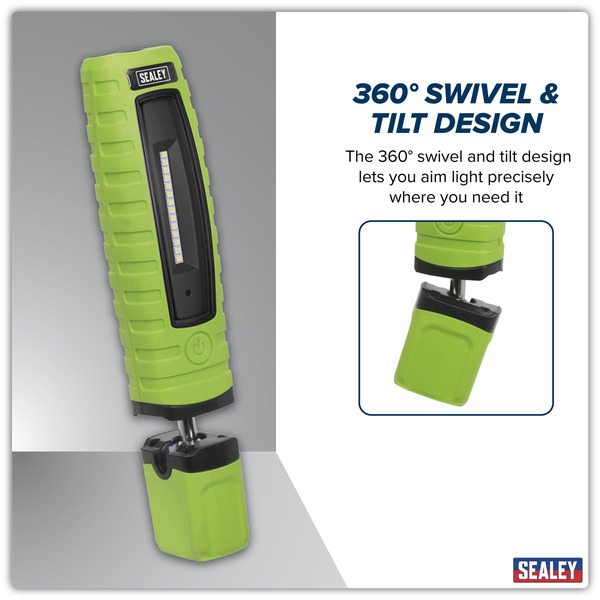 Sealey LED360G Rechargeable 360� Inspection Light 8W & 3W SMD LED - Green