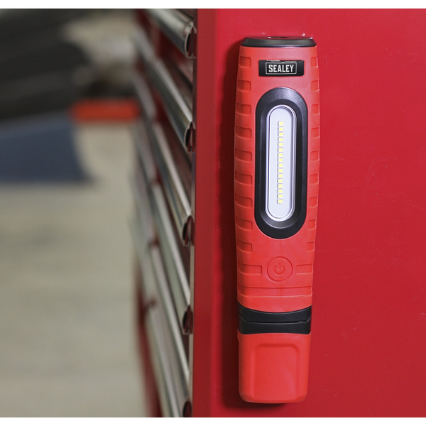 Sealey LED360PLUSR Rechargeable 360� Inspection Light 10W & 3W SMD LED - Red
