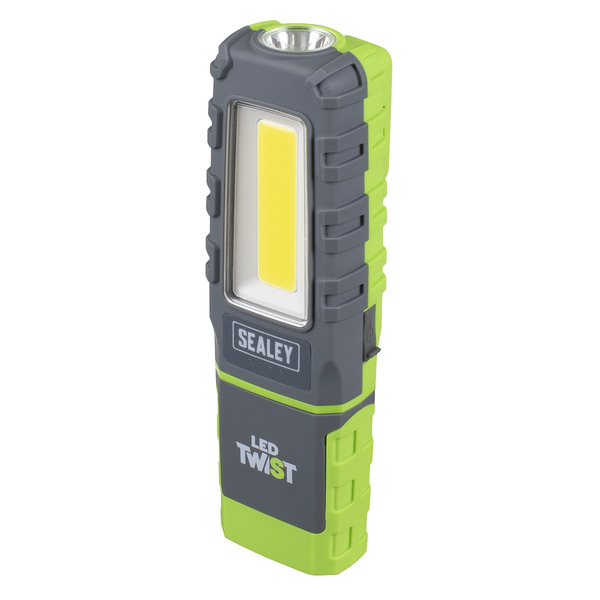 Sealey LED Twist Rechargeable Inspection Light, Green - Box of 12