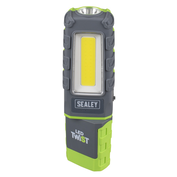 Sealey LED Twist Rechargeable Inspection Light, Green - Box of 12