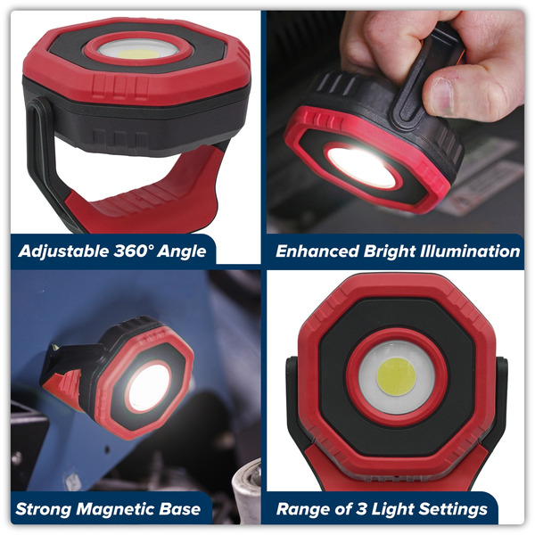 Sealey LED700PR Rechargeable 360 Pocket Floodlight with Magnet 7W COB LED - Red