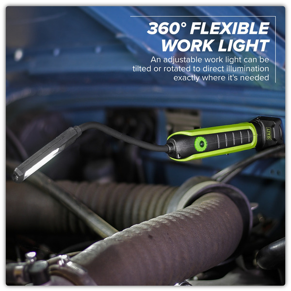 Sealey LEDFLEXG Rechargeable Flexi Inspection Light 5W COB & 3W SMD LED