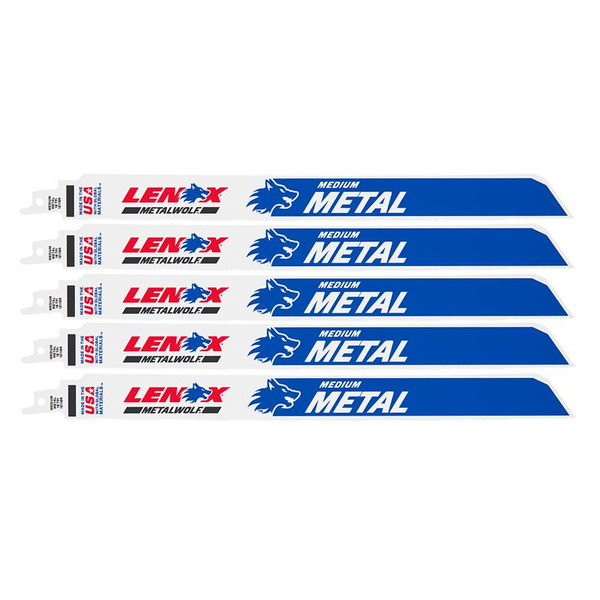 LENOX LEN012118R MetalWolf Wave Edge Reciprocating Saw Blade 305 x 25 x 1.07mm 18 TPI (Pack 5)