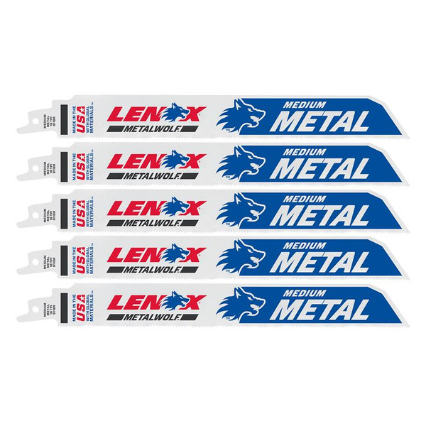 LENOX LEN09118R MetalWolf Wave Edge Reciprocating Saw Blade 229 x 25 x 1.1mm 18 TPI (Pack 5)
