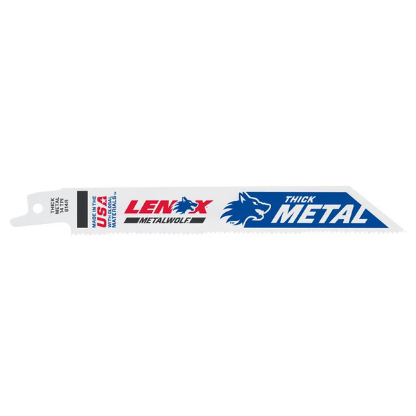 LENOX LEN20494B614 MetalWolf Wave Edge Reciprocating Saw Blade 152 x 19 x 0.9mm 14 TPI (Pack 25)