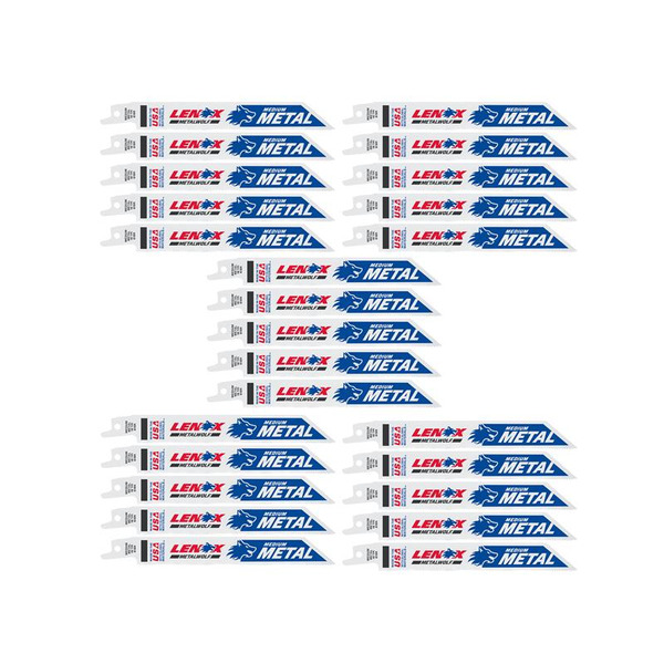 LENOX LEN20529B618 MetalWolf Wave Edge Reciprocating Saw Blade 152 x 19 x 0.9mm 10 TPI (Pack 25)