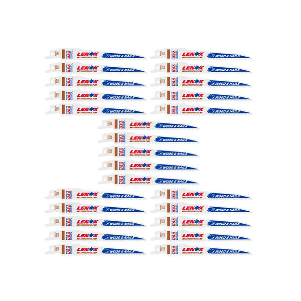 LENOX LEN20530B656 LumberWolf Reciprocating Saw Blade 152 x 19 x 1.3mm 6 TPI (25 Pack)