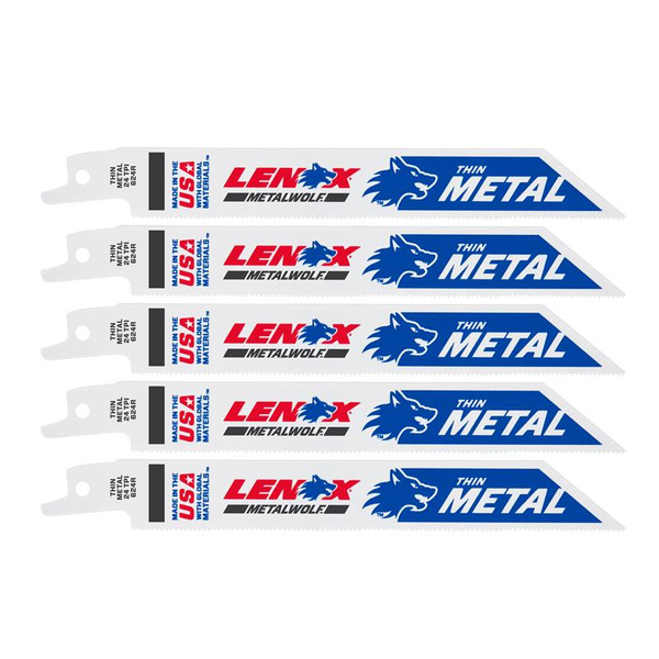 LENOX LEN20568624R MetalWolf Wave Edge Reciprocating Saw Blade 152 x 19 x 0.9mm 24 TPI (Pack 5)