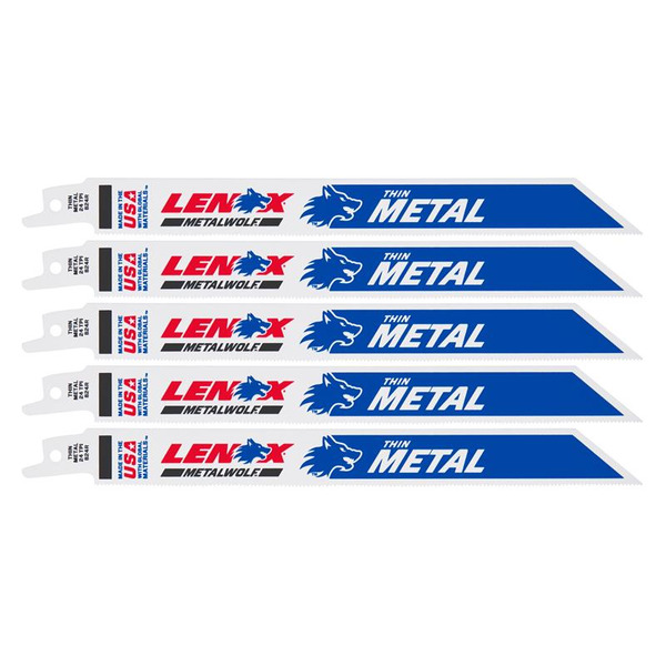 LENOX LEN20579824R MetalWolf Wave Edge Reciprocating Saw Blade 203 x 19 x 0.9mm 24 TPI (Pack 5)