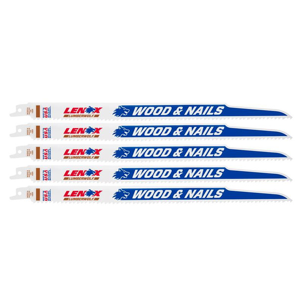 LENOX LEN20585156R LumberWolf Reciprocating Saw Blade 305 x 19 x 1.3mm 6 TPI (Pack 5)