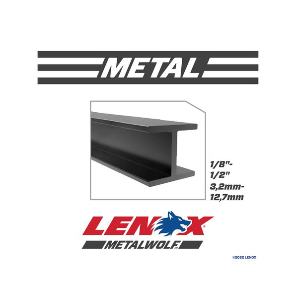 LENOX LEN5B12114R MetalWolf Wave Edge Reciprocating Saw Blade 305 x 25 x 1.07mm 14 TPI (Pack 25)