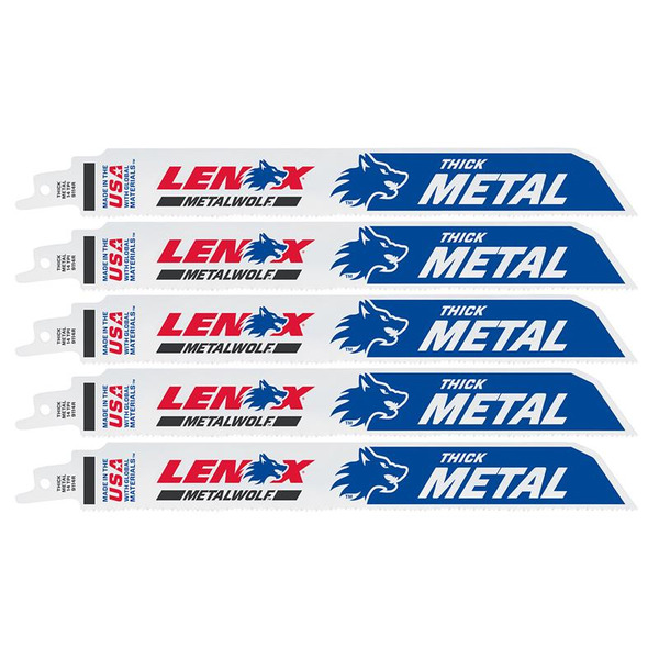 LENOX LEN89114R MetalWolf Wave Edge Reciprocating Saw Blade 229 x 25 x 1.1mm 14 TPI (Pack 5)