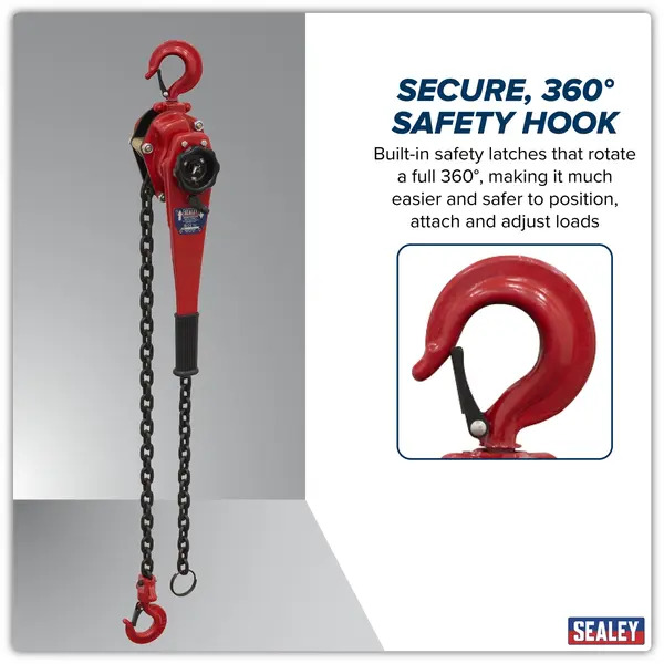 Sealey LH1500 Lever Hoist Steel 1500kg