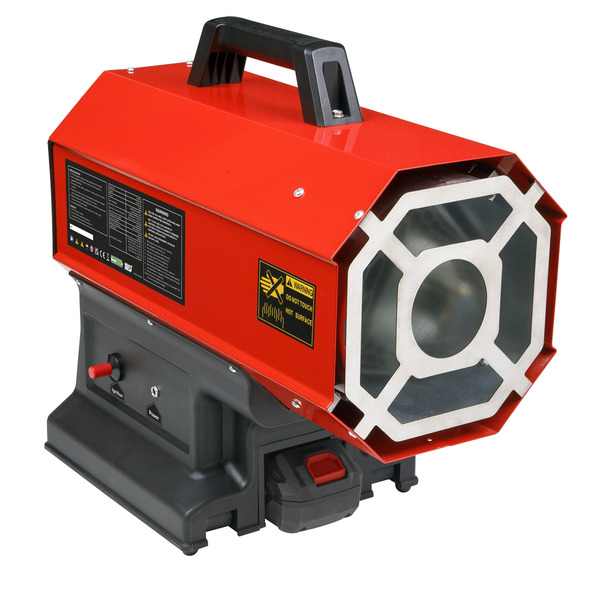 Space Warmer® Propane Heater 30,000-68,000Btu/hr (9-20kW) 230V with 20V 4Ah Kit