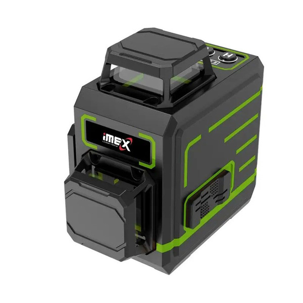 Imex 012-ELX3 Mini Multi-Line Green Beam Laser Level In Carry Case