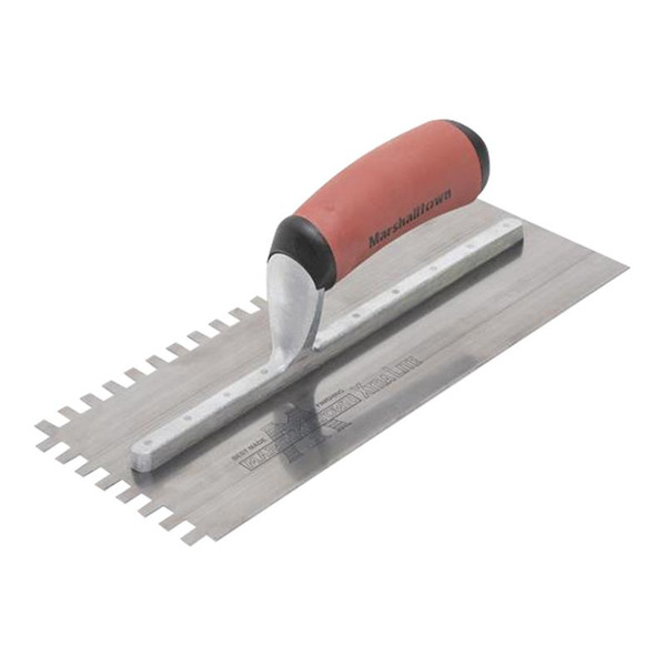 Marshalltown 10mm Stainless Steel Square Notched Trowel DuraSoft® Handle