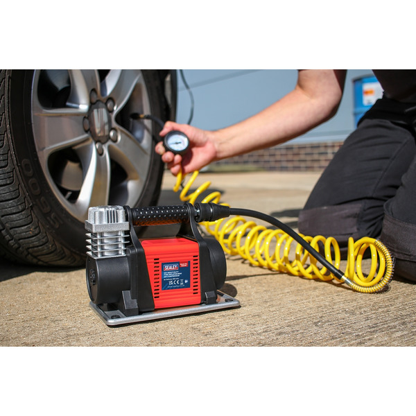 Sealey MAC05 Heavy-Duty Tyre Inflator/Mini Air Compressor 12V
