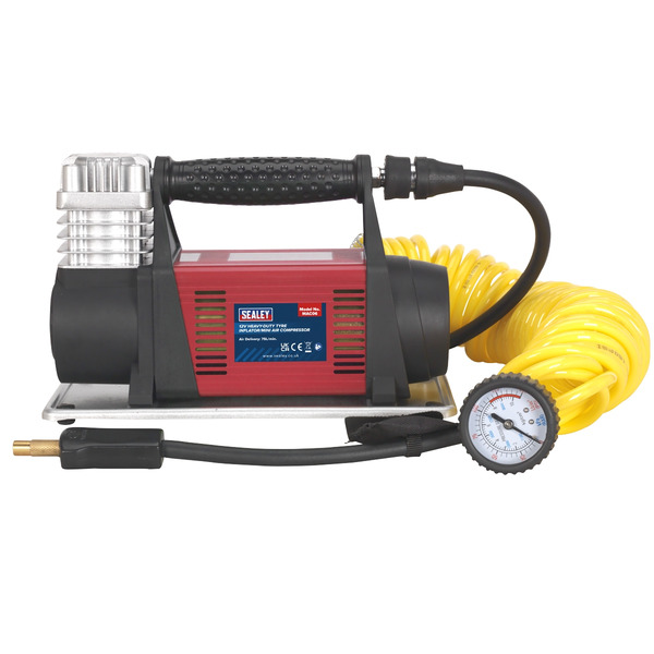 Sealey MAC06 Heavy-Duty Tyre Inflator/Mini Air Compressor 12V