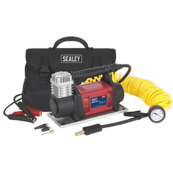 Sealey MAC06 Heavy-Duty Tyre Inflator/Mini Air Compressor 12V