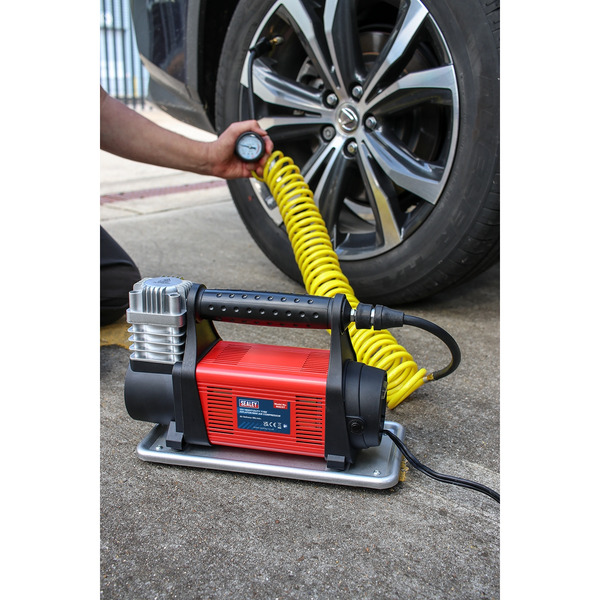 Sealey MAC07 Heavy-Duty Tyre Inflator/Mini Air Compressor 12V