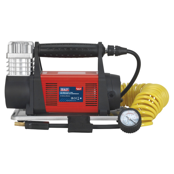 Sealey MAC07 Heavy-Duty Tyre Inflator/Mini Air Compressor 12V