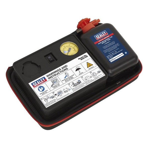 Sealey MAC10S Tyre Inflator & Emergency Puncture Sealant Kit 12V