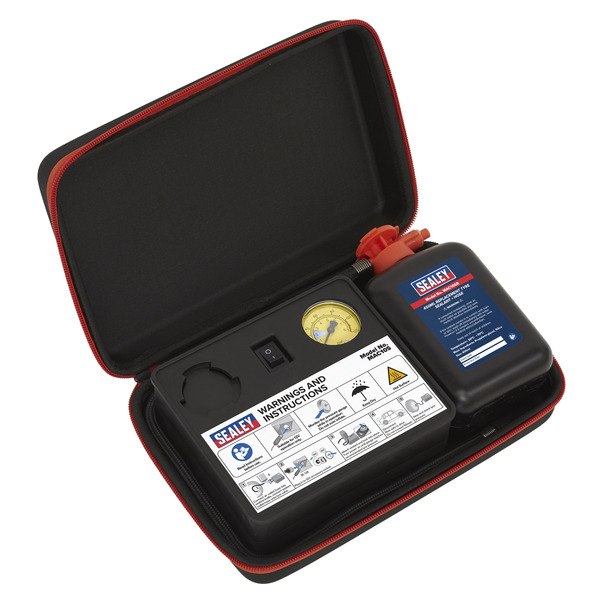 Sealey MAC10S Tyre Inflator & Emergency Puncture Sealant Kit 12V
