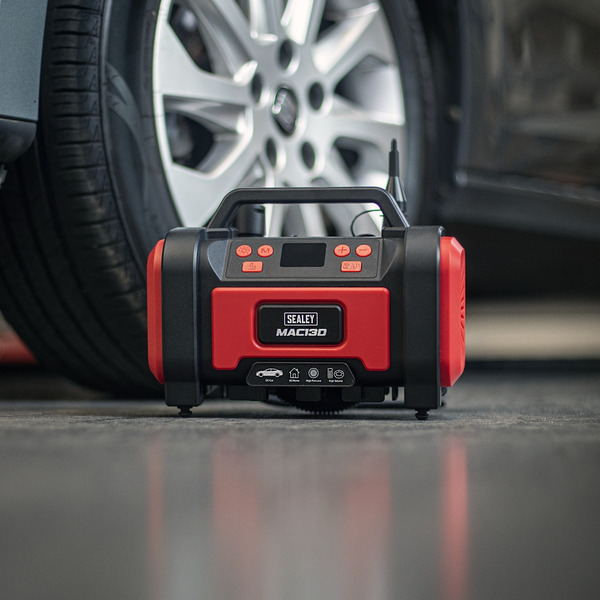 Sealey MAC13D Tyre Inflator & High-Volume Air Pump 12V/230V AC