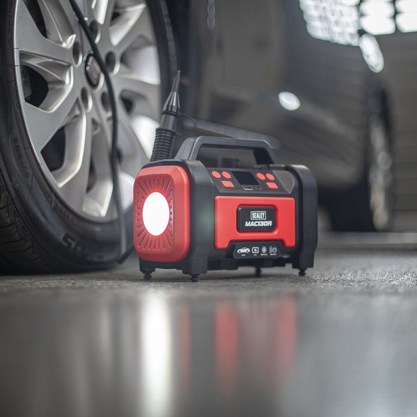 Sealey MAC13DR Rechargeable Tyre Inflator & High Volume Air Pump 12V