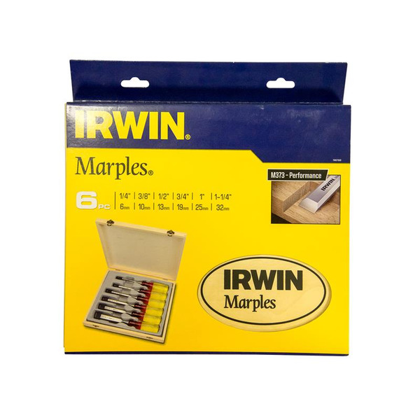 IRWIN® Marples® M373 Bevel Edge Chisel Splitproof Handle Set, 6 Piece