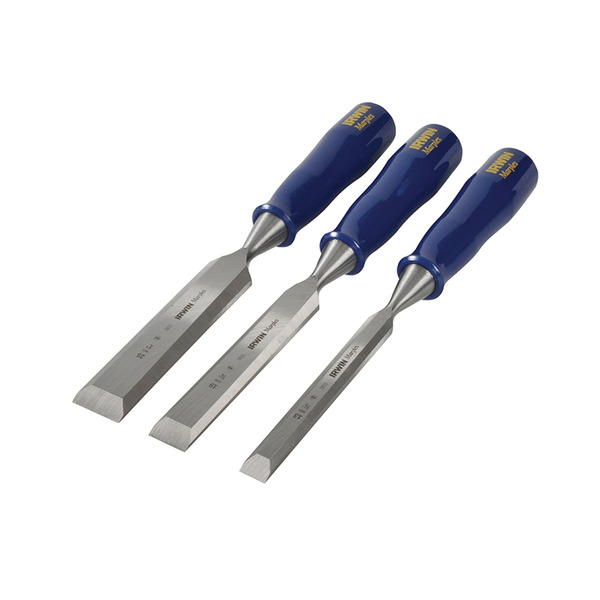 IRWIN® Marples® MAR444S3 IRWIN® Marples® M444 Bevel Edge Chisel Blue Chip Handle Set, 3 Piece