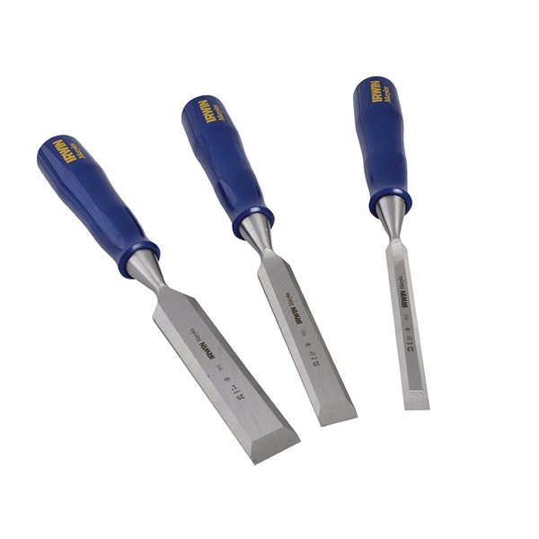 IRWIN® Marples® MAR444S3 IRWIN® Marples® M444 Bevel Edge Chisel Blue Chip Handle Set, 3 Piece