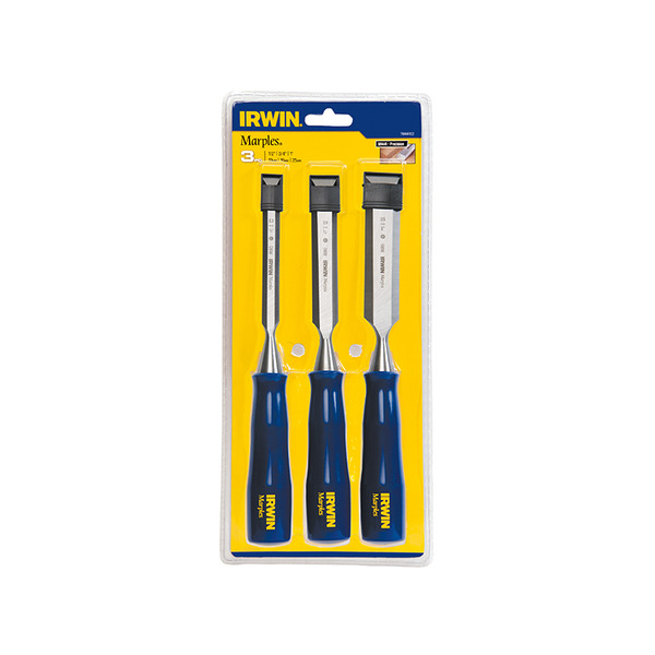 IRWIN® Marples® MAR444S3 IRWIN® Marples® M444 Bevel Edge Chisel Blue Chip Handle Set, 3 Piece