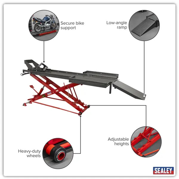 Sealey MC550 Hydraulic Motorcycle Lift 450kg Capacity