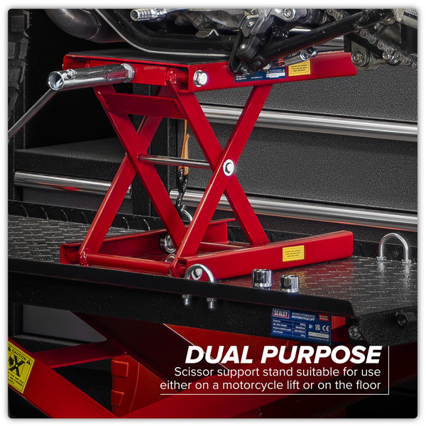 Sealey MC5908 Motorcycle Scissor Stand 450kg Capacity