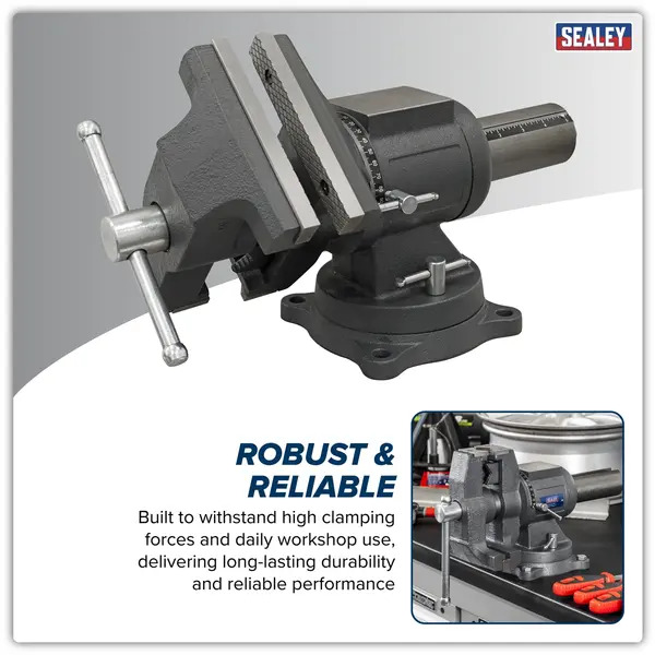 Sealey MFV150 Multifunction Cast Iron Vice with Swivel Base 150mm