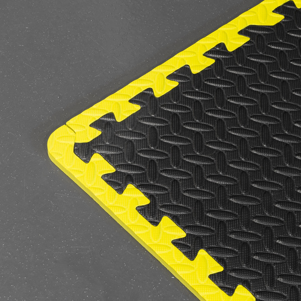 Sealey MIC1218Y3 Interlocking EVA Foam Workshop Mat Set with Hi-Vis Edges 1240 x 1825mm