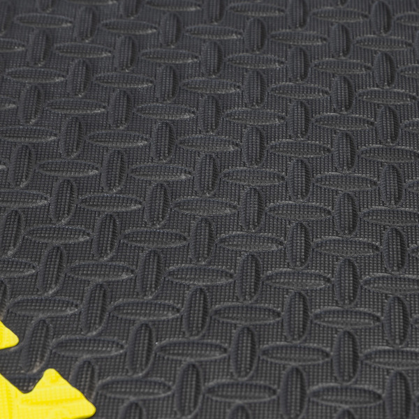 Sealey MIC1218Y3 Interlocking EVA Foam Workshop Mat Set with Hi-Vis Edges 1240 x 1825mm