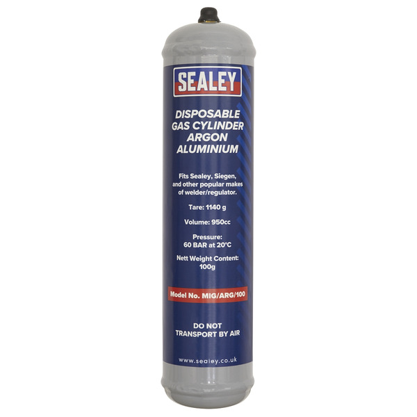 Sealey Disposable Argon Gas Cylinder 100g - Box of 12