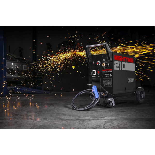 Professional Gas/Gasless MIG Welder with Euro Torch 210A