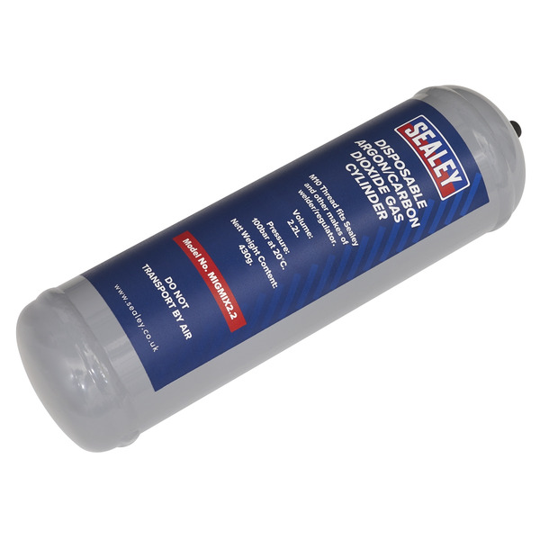 Sealey MIGMIX2.2 Disposable Argon/Carbon Dioxide Gas Cylinder 430g