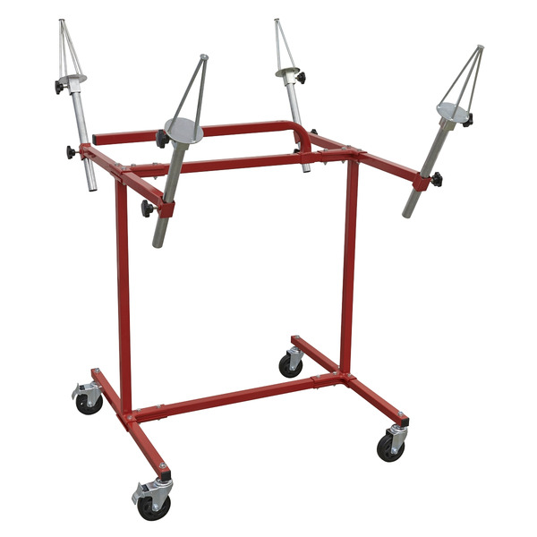 Sealey Heavy-Duty Alloy Wheel Painting/Repair Stand 4 Wheel Capacity