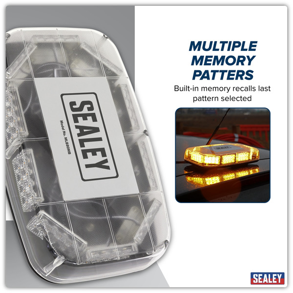 Sealey MLB80MB Mini Light Bar with Magnetic Base 50W SMD LED 12/24V