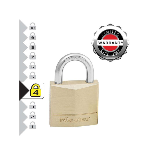 Solid Brass 30mm Padlock 4-Pin
