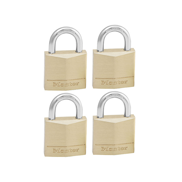 MLK130Q Master Lock Solid Brass 30mm Padlock 4-Pin - Keyed Alike x 4