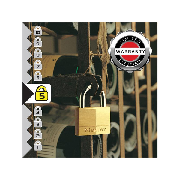 Solid Brass 40mm Padlock 4-Pin - Keyed Alike x 2